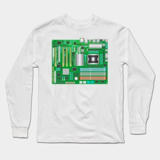 Classic Computer Mainboard for Geeks Long Sleeve T-Shirt